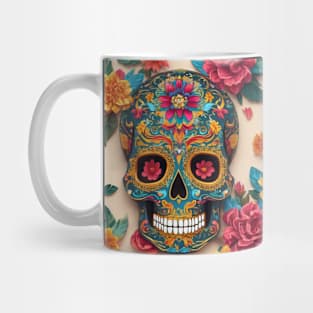 Skull flower cute design Mug